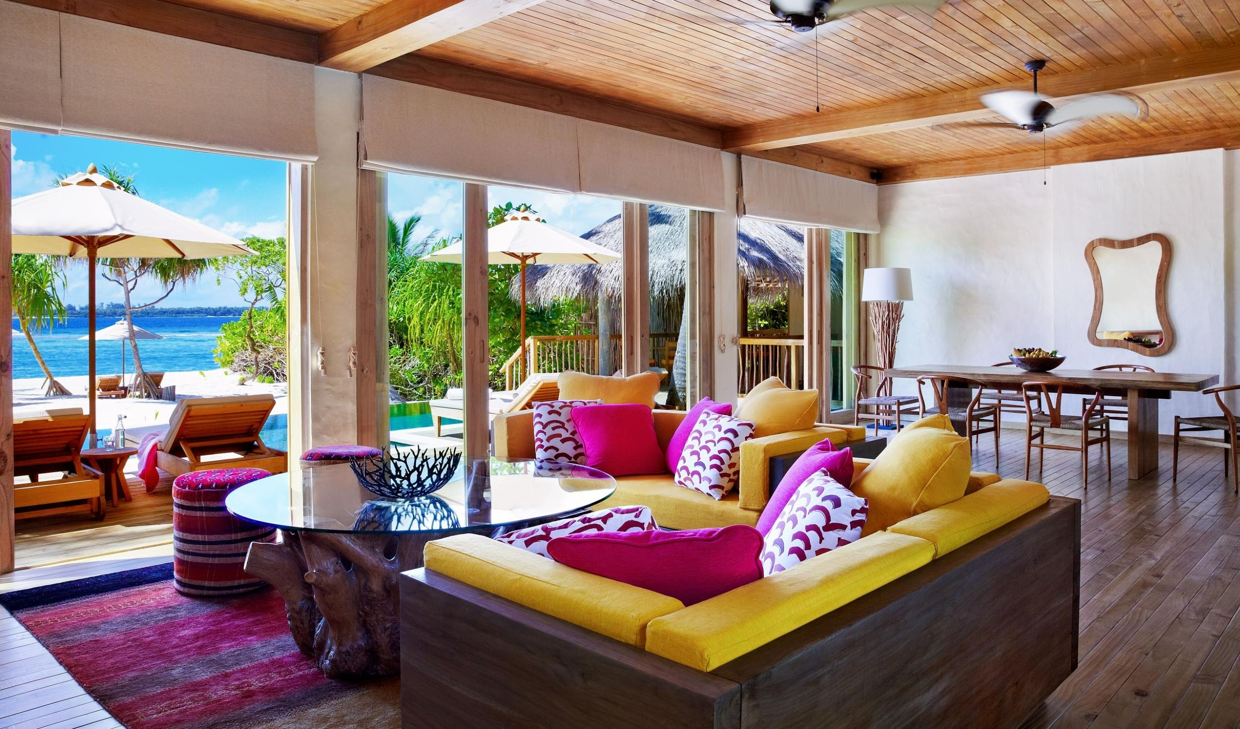 Six Senses Laamu Two Bedroom Ocean Beach Villa with Pool