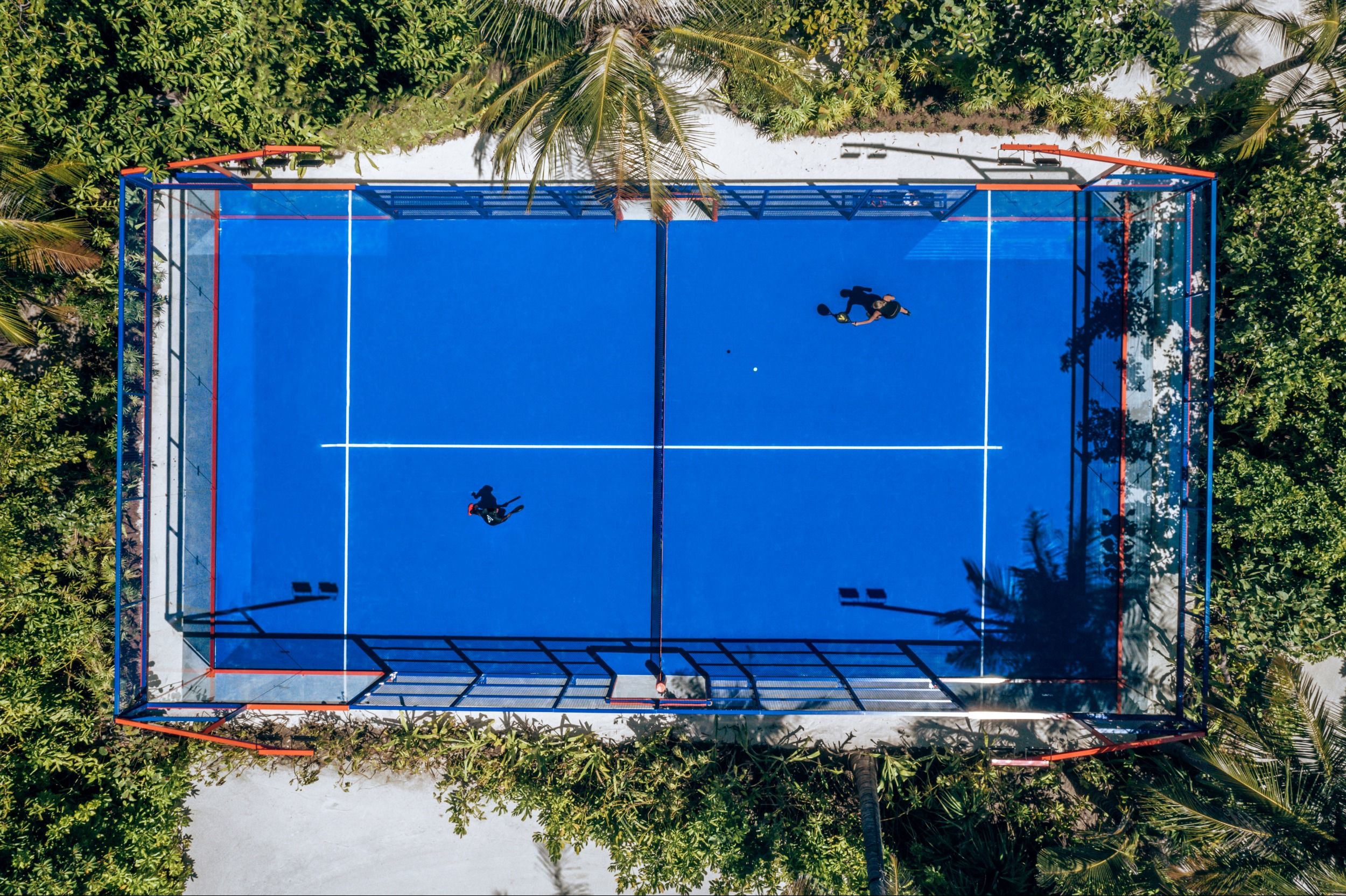 Padel Court Aerial Top Down View