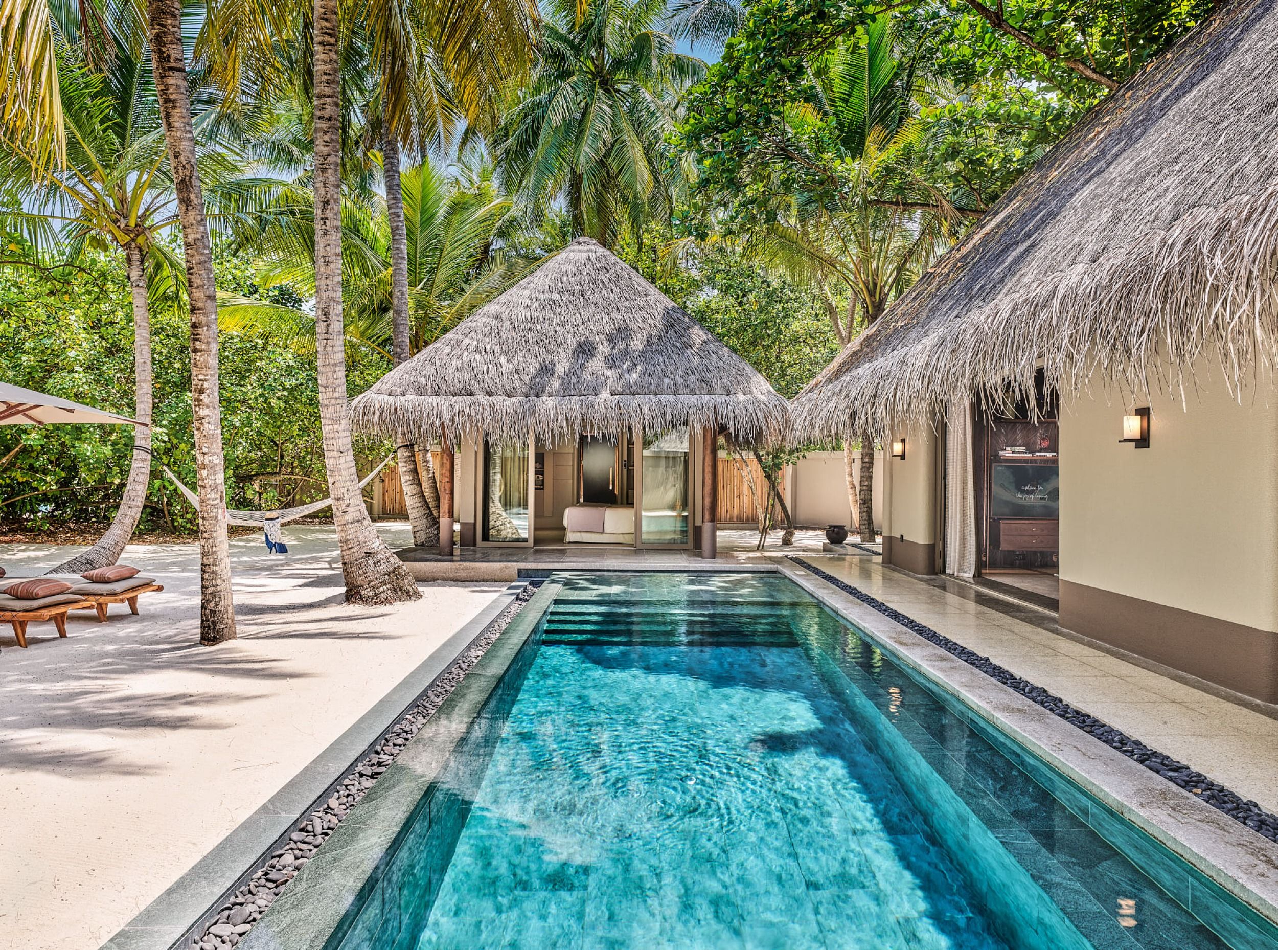 Exterior of Two Bedroom Family Beach Villa with two pools