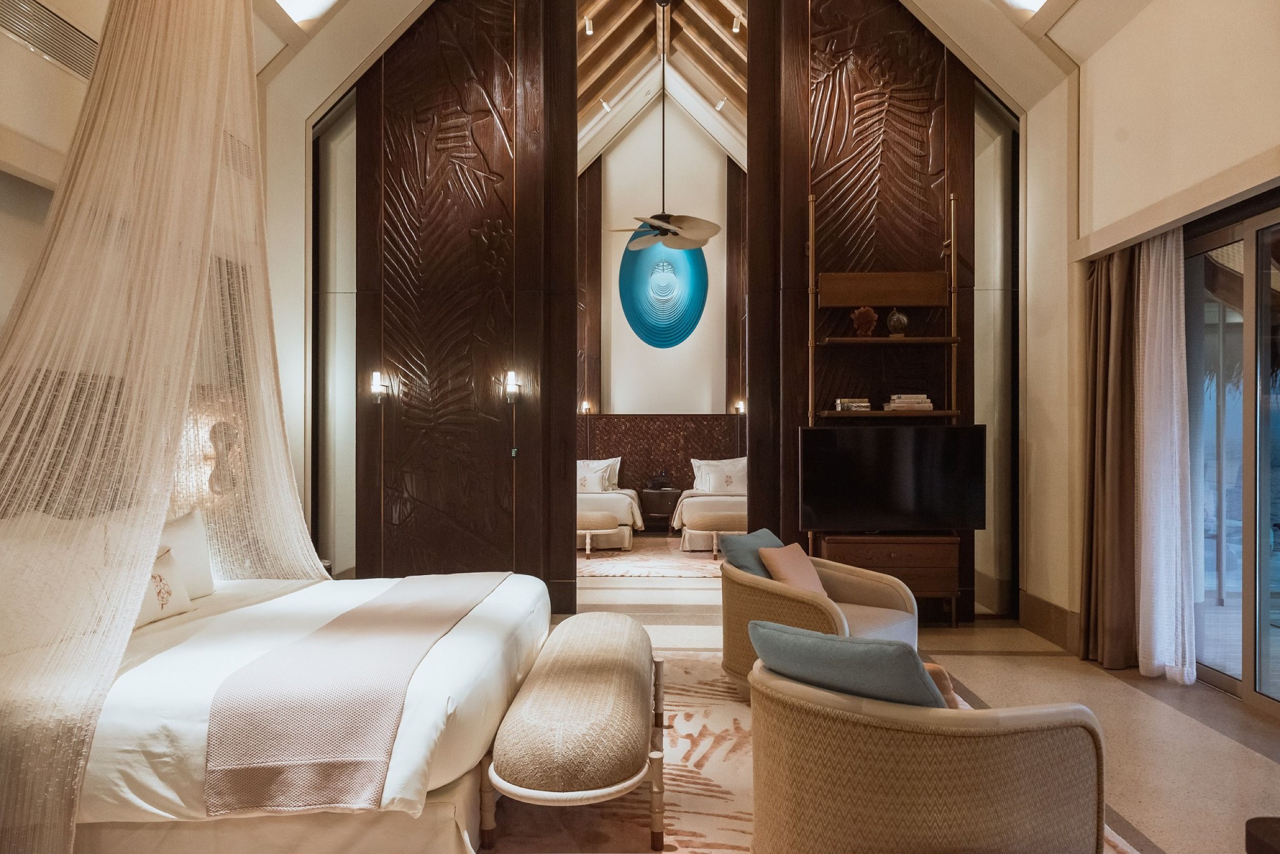 Main bedroom- Two Bedroom Water Villa with Pool