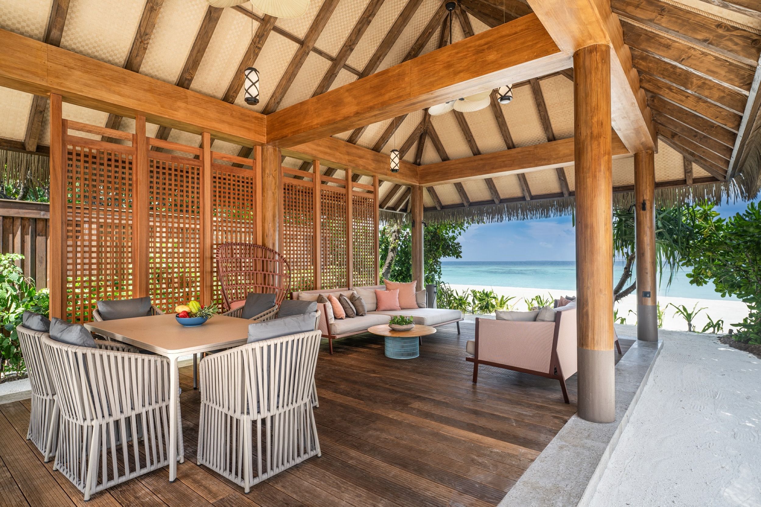 Outdoor dining and lounge - Three Bedroom Beach Residence with Pool