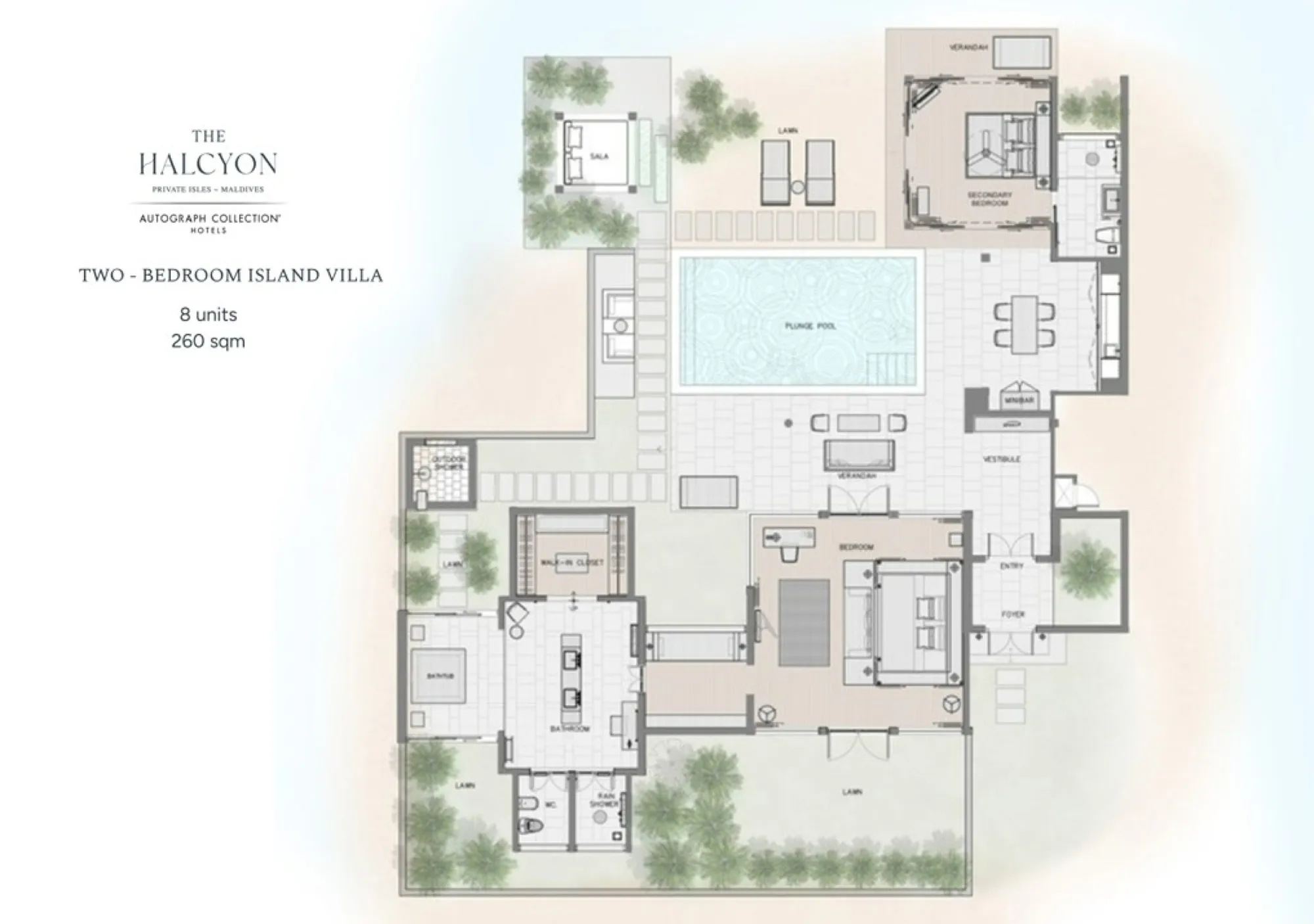Two Bedroom Island Villa - Family Beach Pool Villa