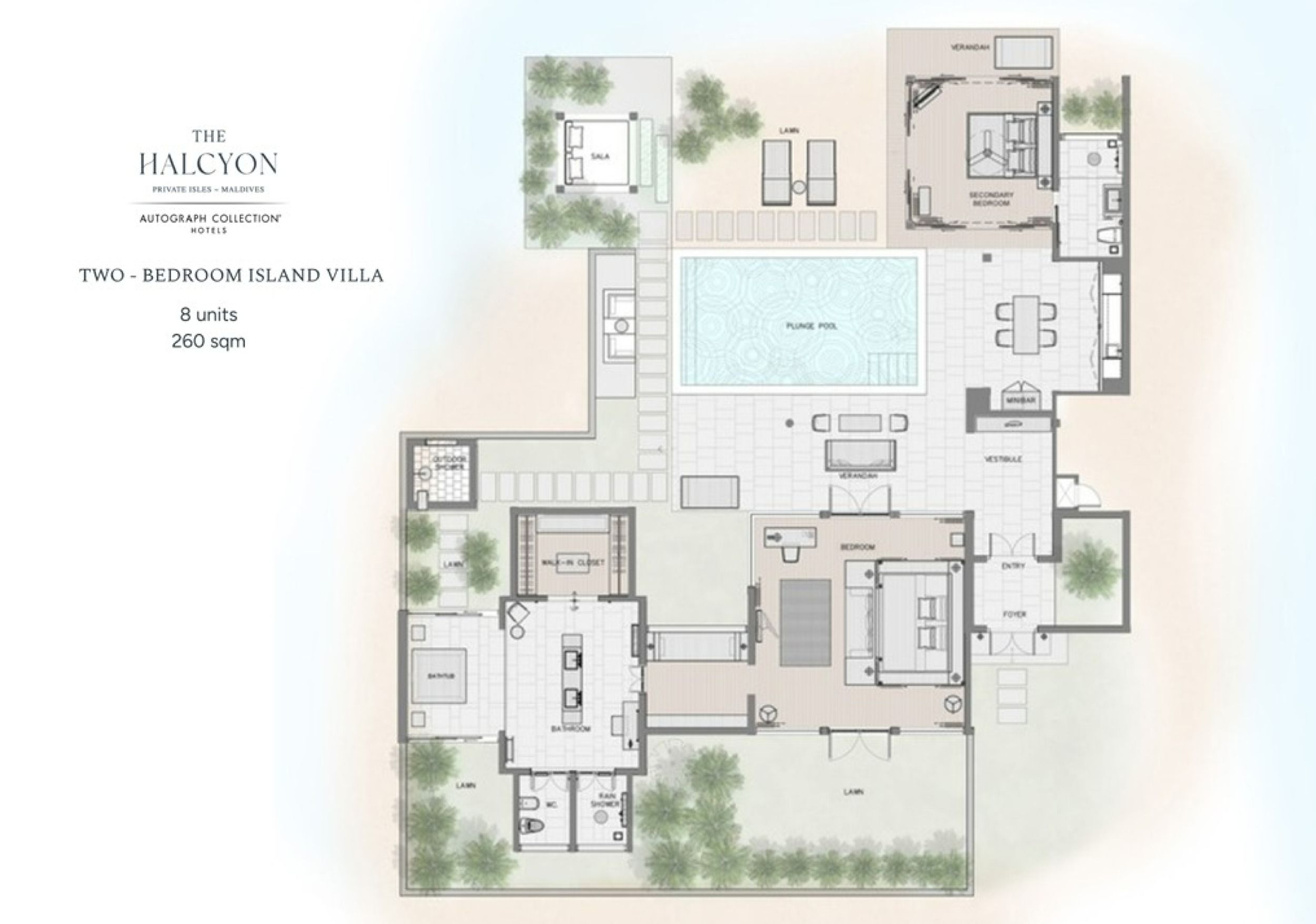 Two Bedroom Island Villa - Family Oceanfront Beach Pool Villa
