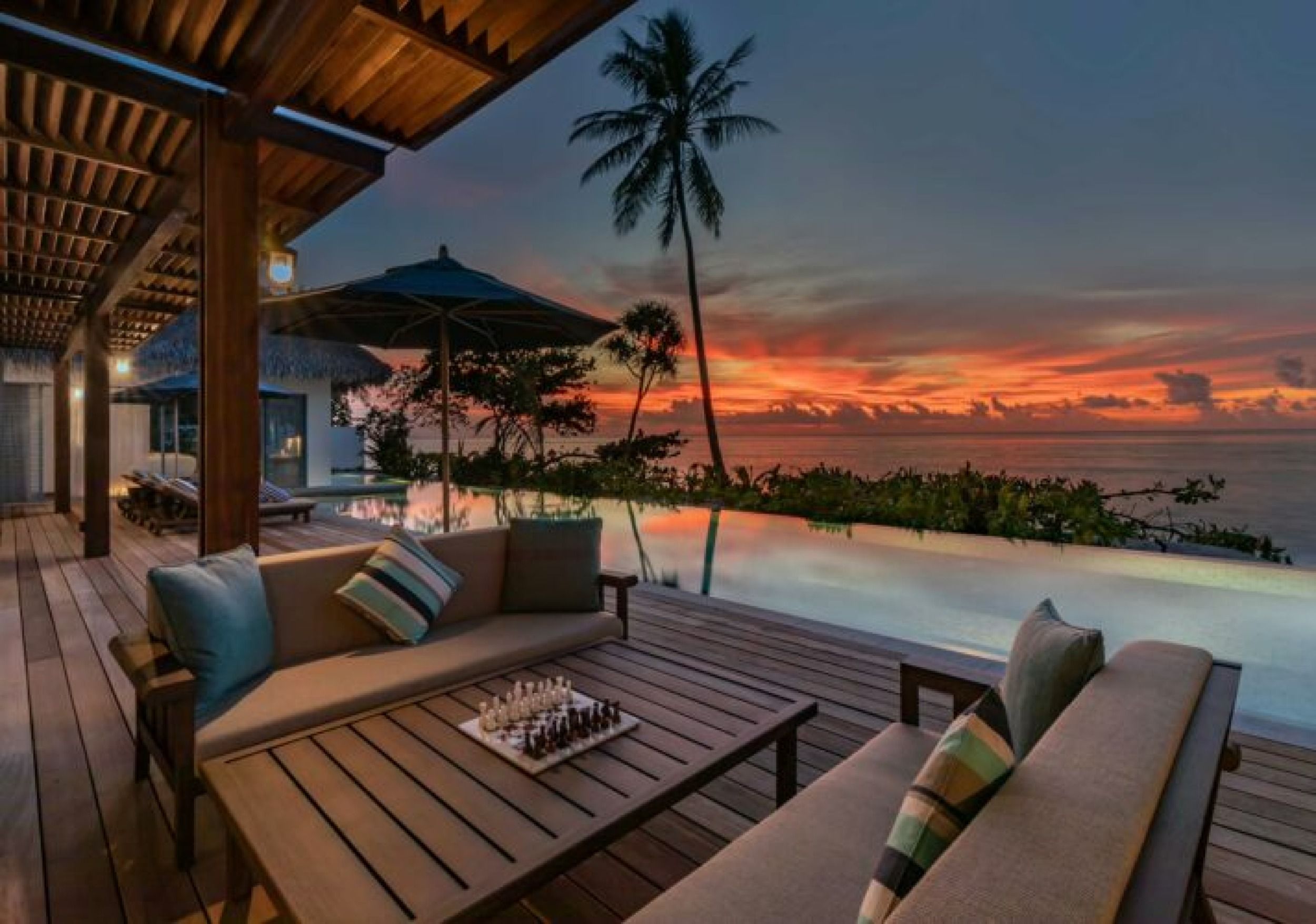 Poolside at Dusk