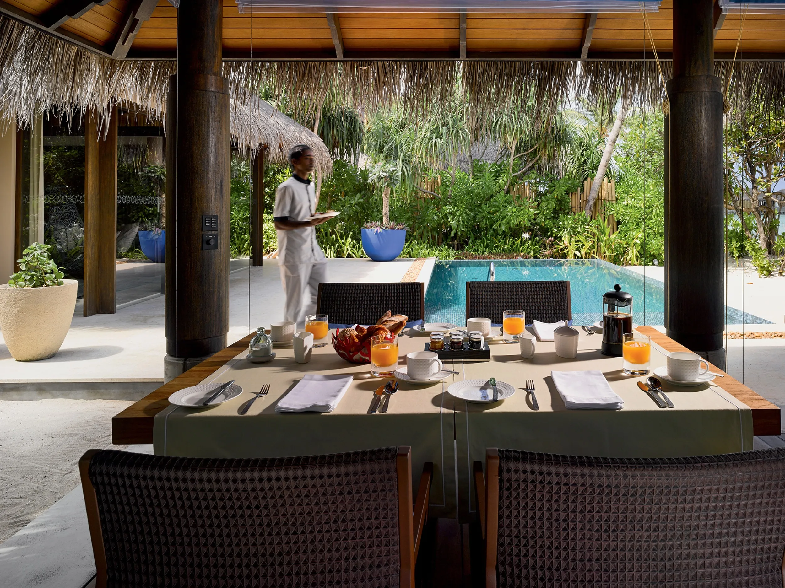 Beach-Pool Villa  Outdoor Dining Area