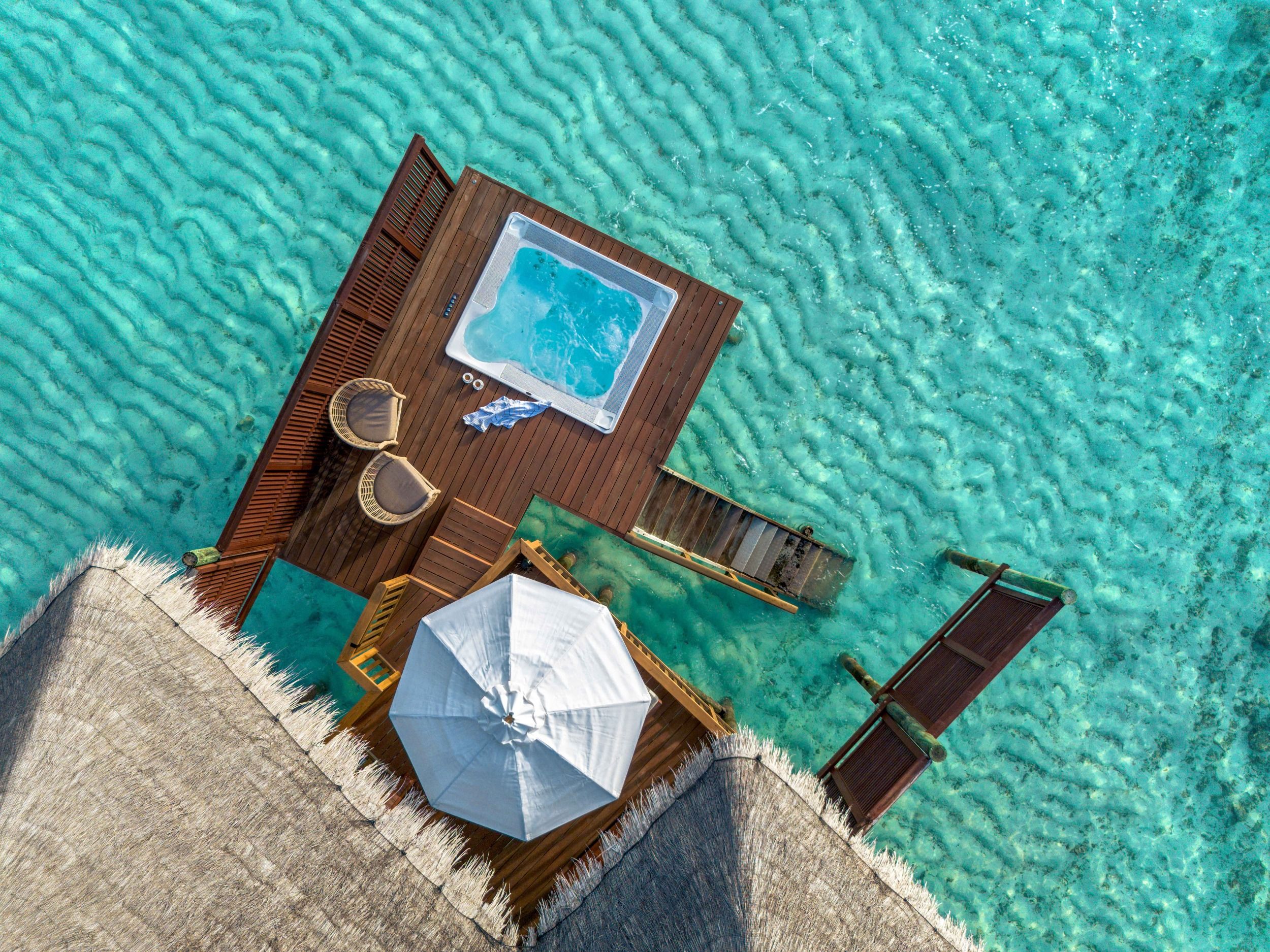 Drone Shot Grand Water Villa