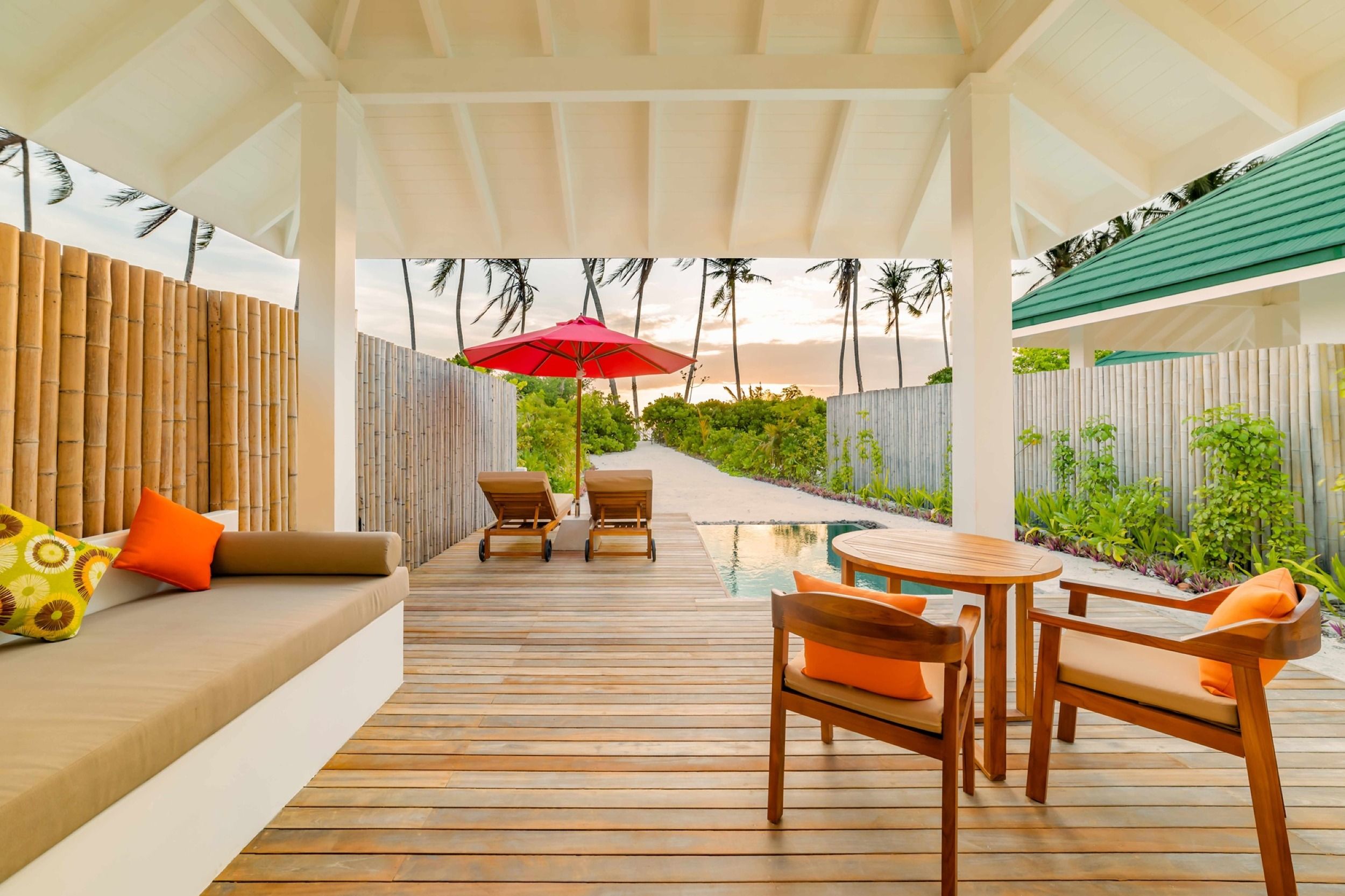 Siyam World Sunset Pool Beach Villa Terrace and Pool