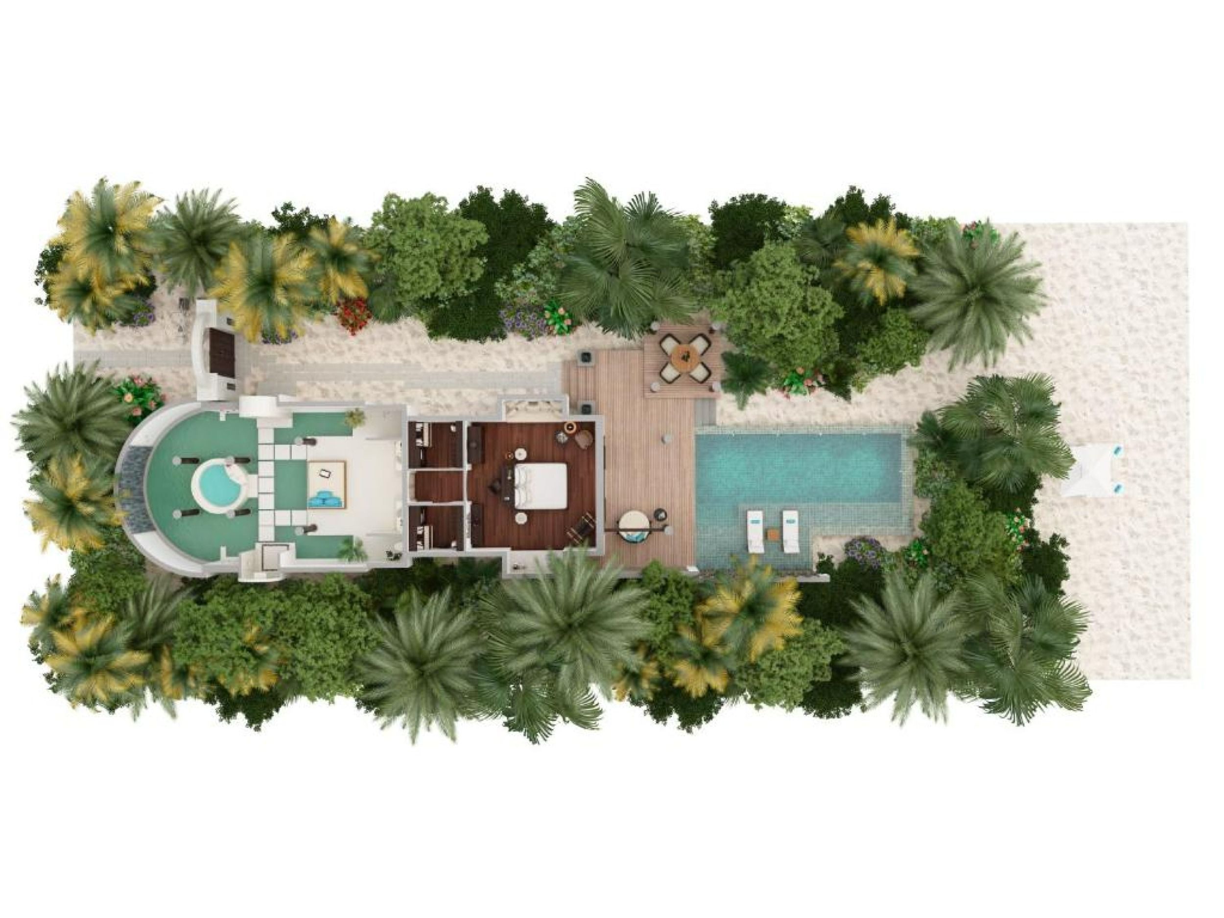 Anantara Kihavah - Beach Pool Villa - Floor Plan