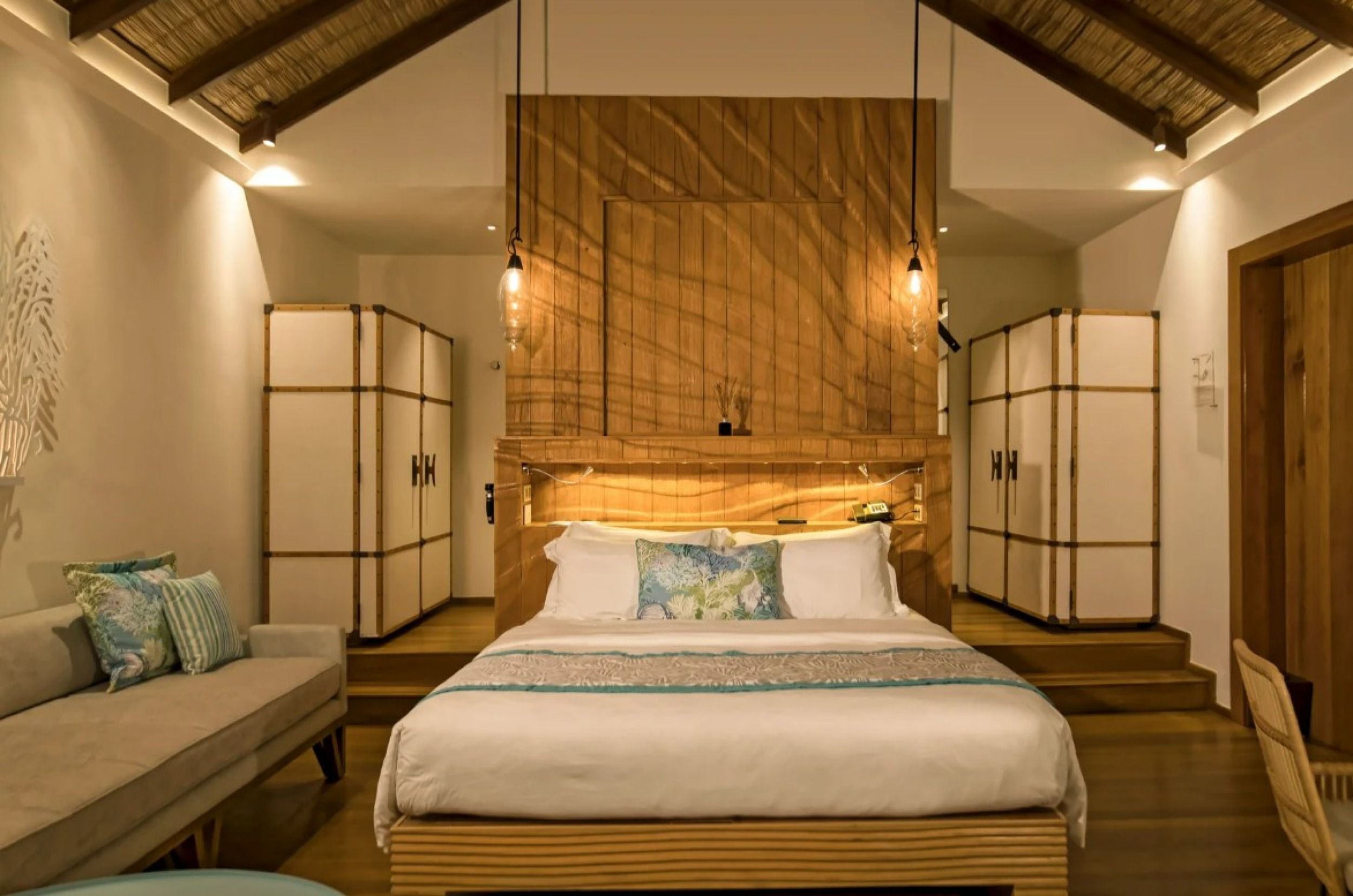water villa bedroom