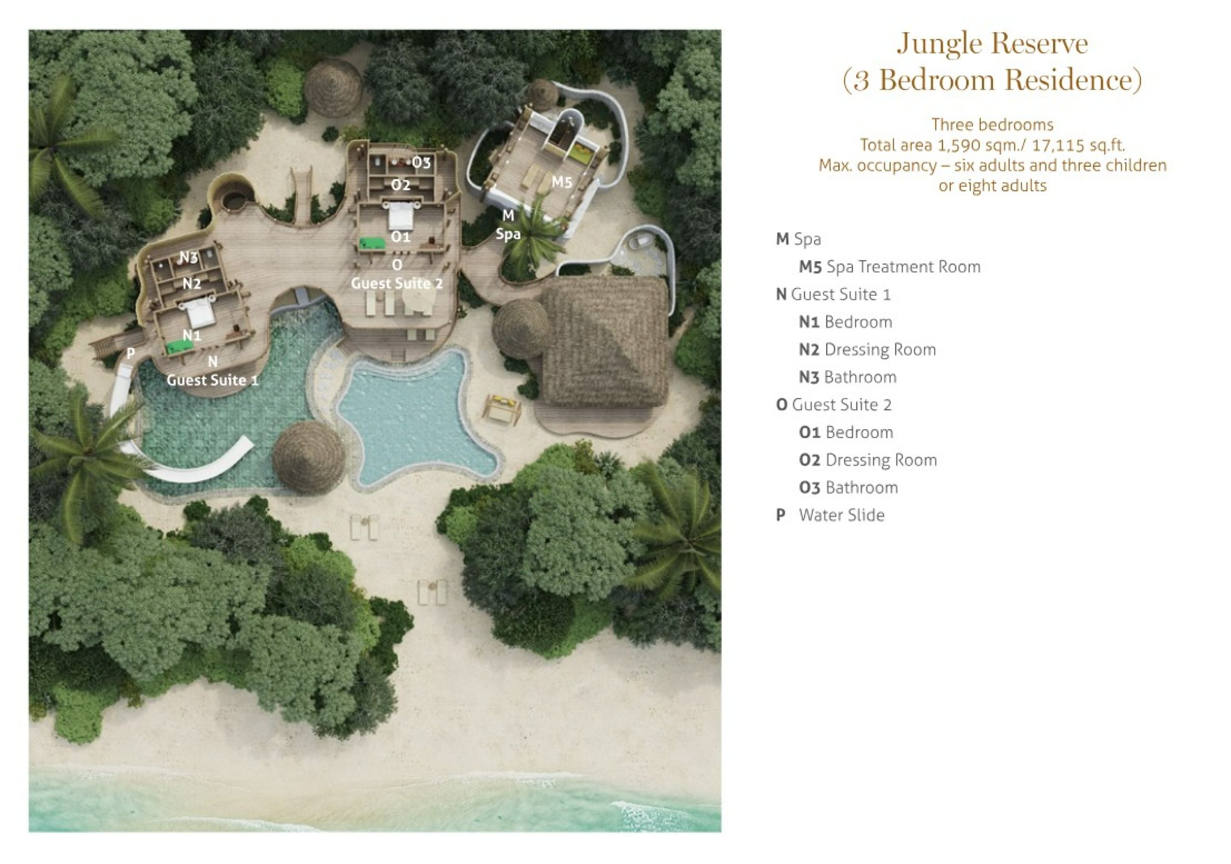 Soneva Fushi - 3 Bedroom Residence with Pool - Jungle Reserve