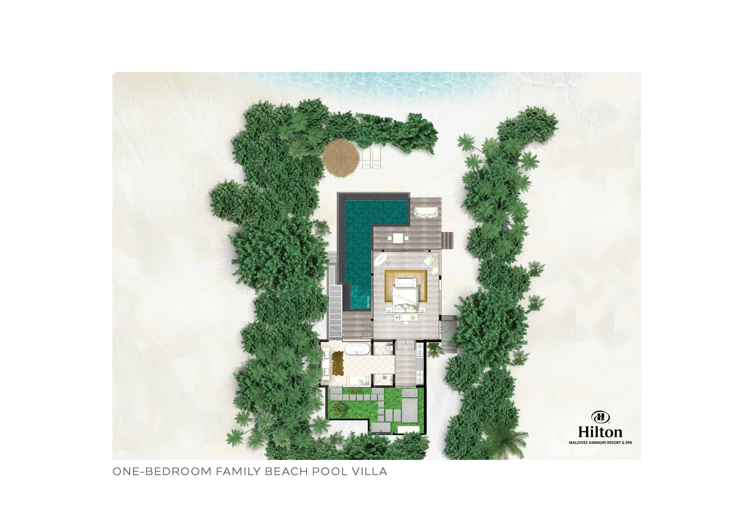 Hilton Maldives Amingiri Resort & Spa - One Bedroom Family Beach Pool Villa