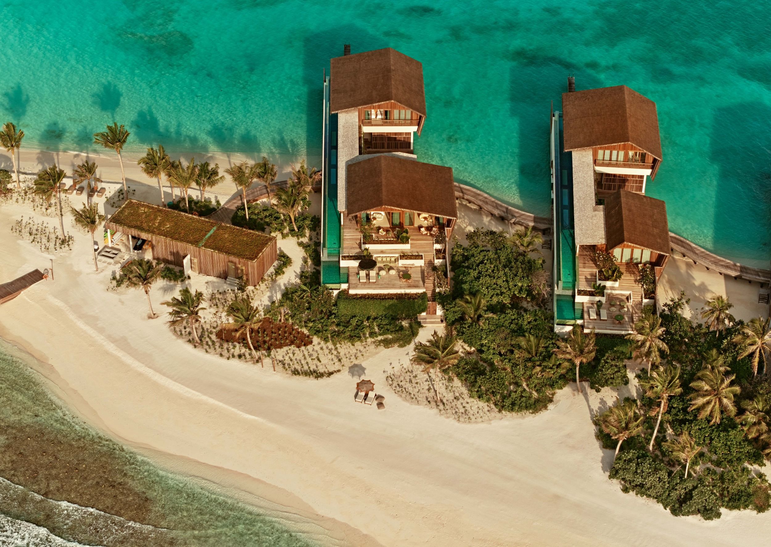 Aerial view of three- and four-bedroom residences