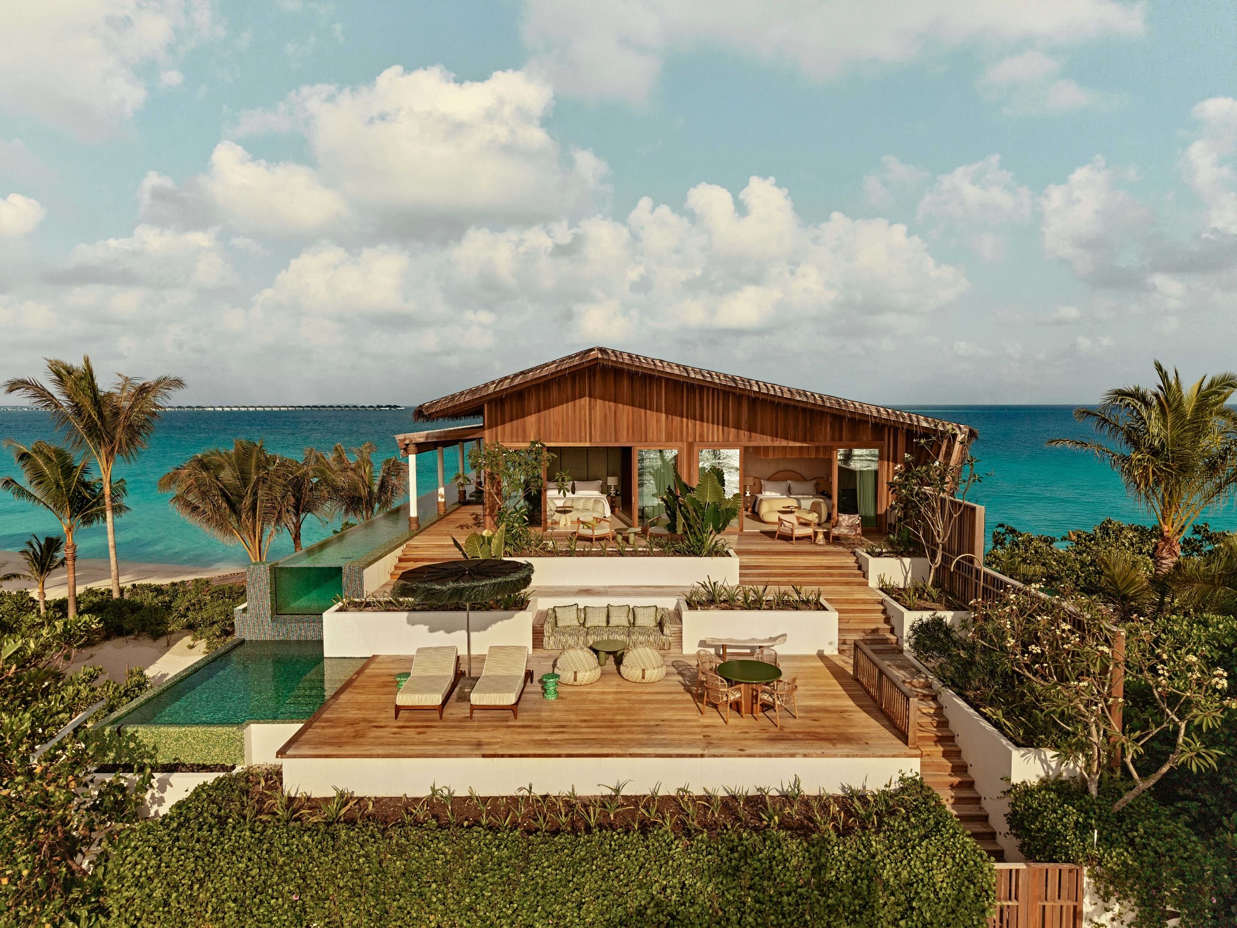 Island view of four-bedroom residence