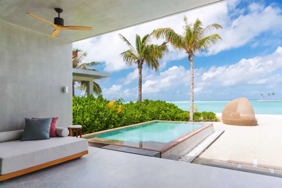 Beach Villa with Pool at Kuda Villingili Maldives 