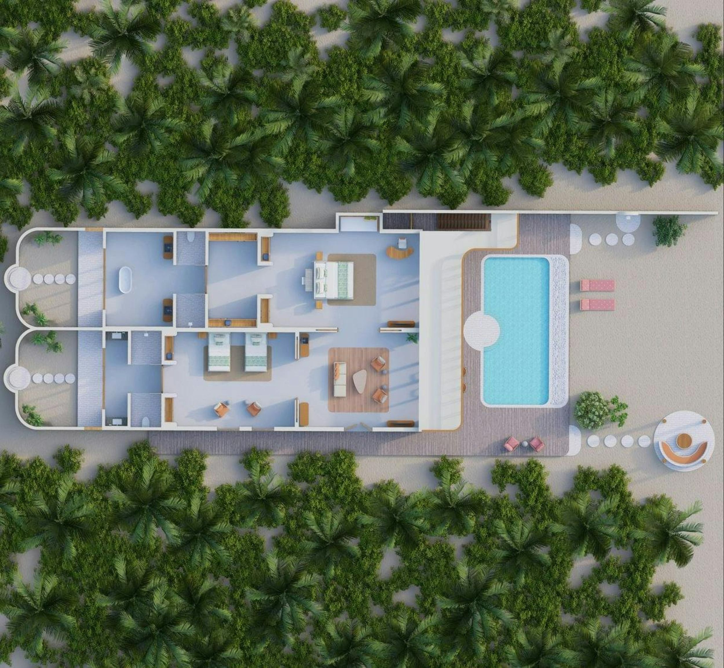 Villa Park - Two Bedroom Beach Pool House