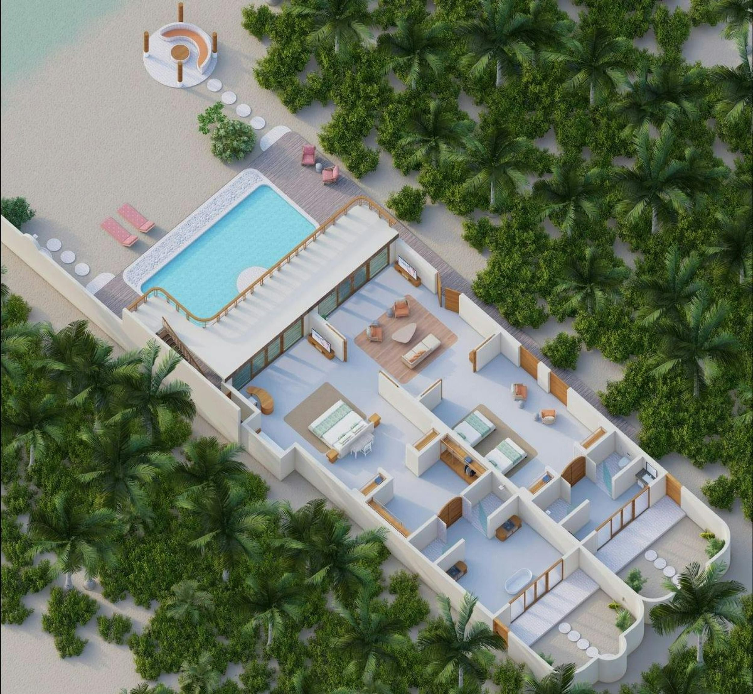 Villa Park - Two Bedroom Beach Pool House