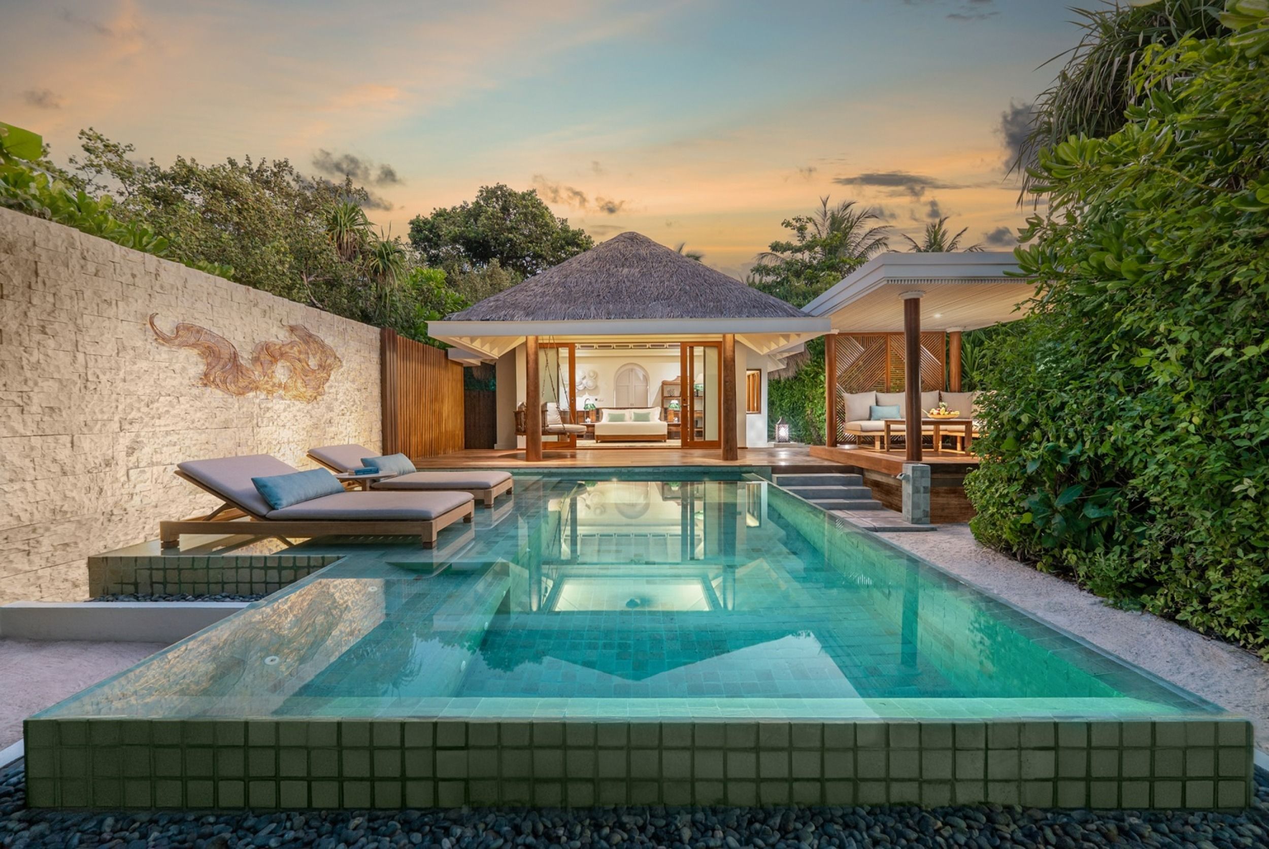 Pool and Exterior at Dusk