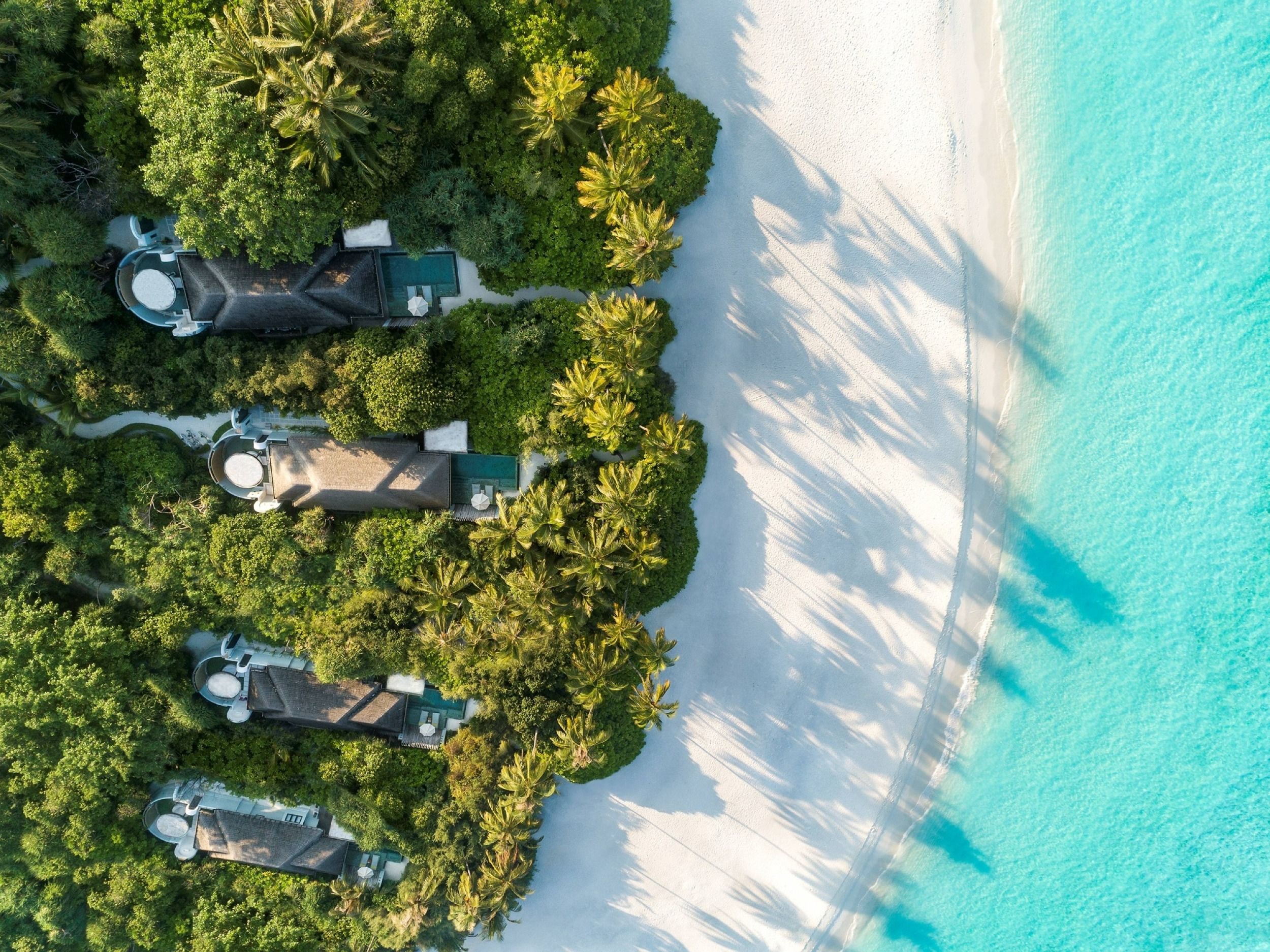 Aerial View of One Bedroom Family Beach Pool Villa