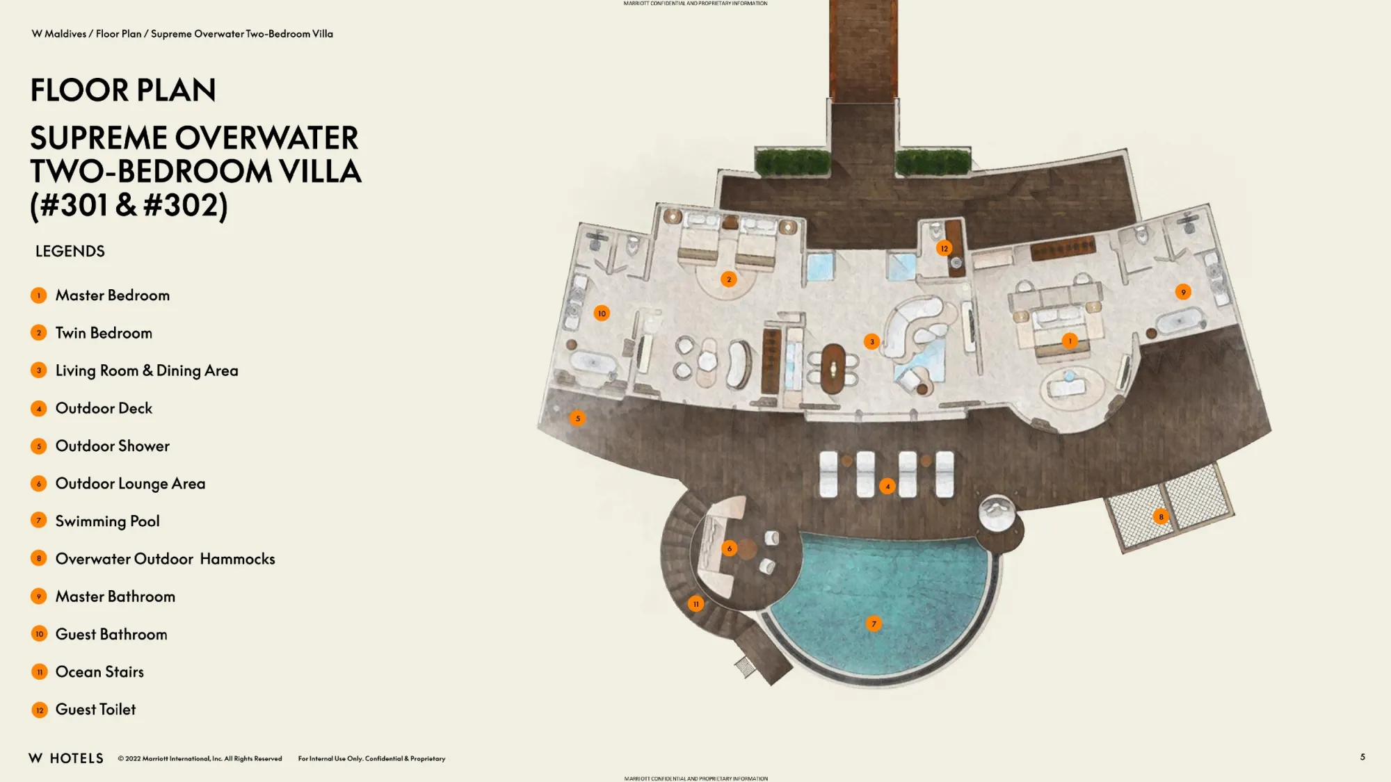 Supreme Overwater - Two Bedroom Villa - W Maldives - Villa 301 & 302
