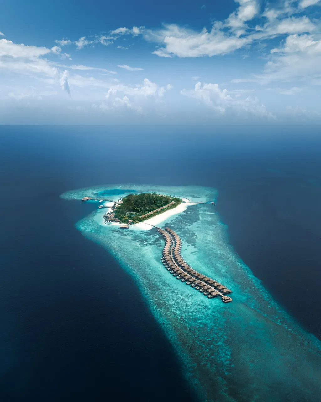 Hurawalhi Island Resort overwater villas in Lhaviyani Atoll